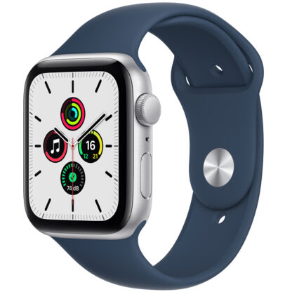 Apple Watch SE 44 mm A2352 MKQ43LL / A GPS - Silver / Abyss Blue